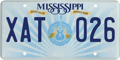 MS license plate XAT026