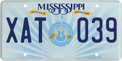 MS license plate XAT039