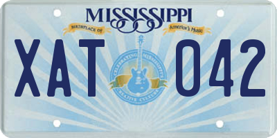 MS license plate XAT042