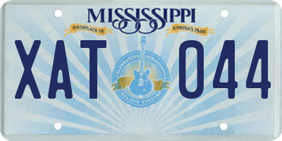 MS license plate XAT044