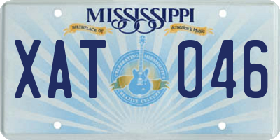 MS license plate XAT046