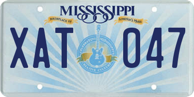 MS license plate XAT047