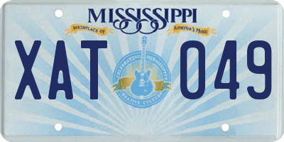 MS license plate XAT049