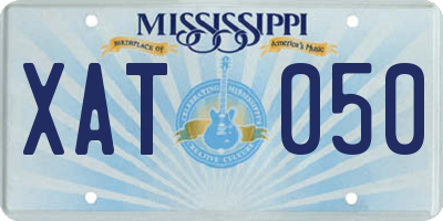 MS license plate XAT050