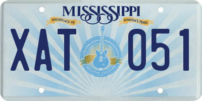 MS license plate XAT051
