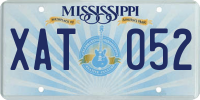 MS license plate XAT052