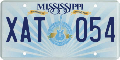 MS license plate XAT054