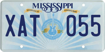 MS license plate XAT055