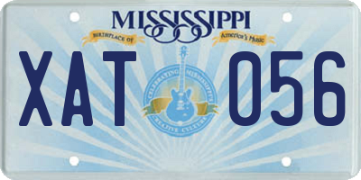 MS license plate XAT056