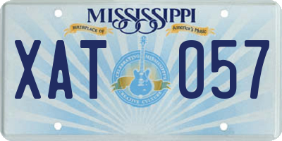 MS license plate XAT057