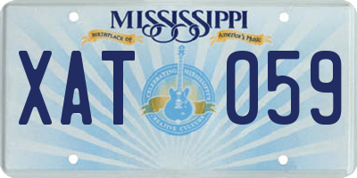 MS license plate XAT059