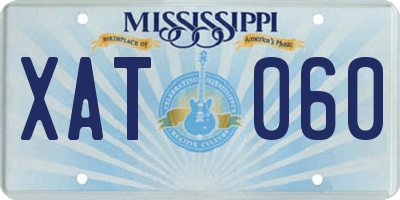 MS license plate XAT060