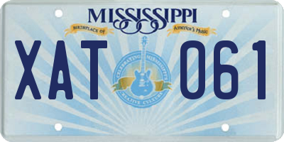 MS license plate XAT061