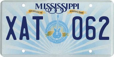 MS license plate XAT062