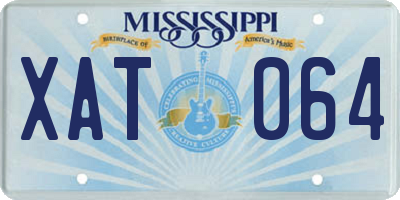 MS license plate XAT064