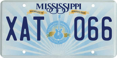 MS license plate XAT066