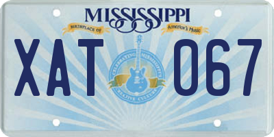 MS license plate XAT067