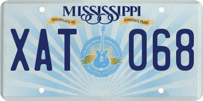 MS license plate XAT068