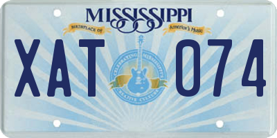 MS license plate XAT074