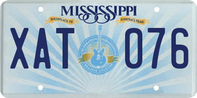 MS license plate XAT076