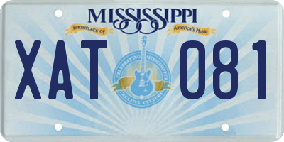 MS license plate XAT081