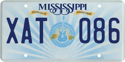 MS license plate XAT086