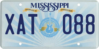 MS license plate XAT088