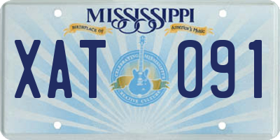 MS license plate XAT091