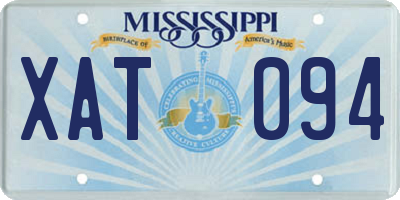 MS license plate XAT094