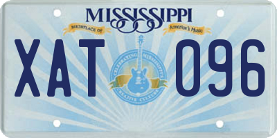 MS license plate XAT096