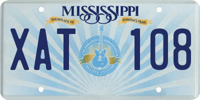 MS license plate XAT108
