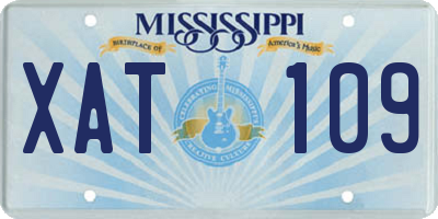 MS license plate XAT109
