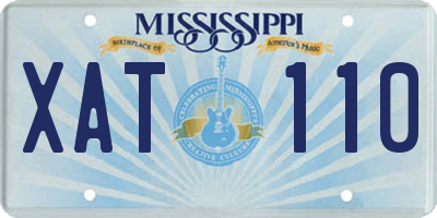 MS license plate XAT110