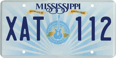 MS license plate XAT112