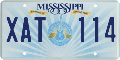 MS license plate XAT114