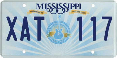 MS license plate XAT117