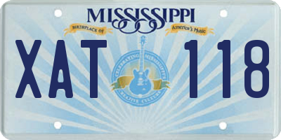 MS license plate XAT118