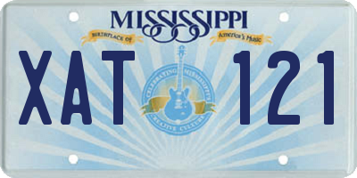 MS license plate XAT121