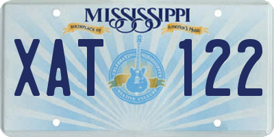MS license plate XAT122