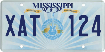 MS license plate XAT124