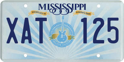 MS license plate XAT125