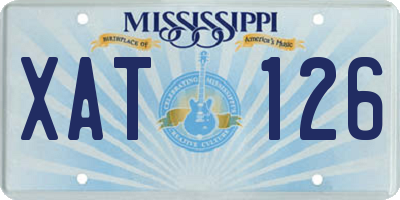 MS license plate XAT126
