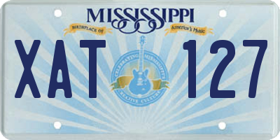 MS license plate XAT127