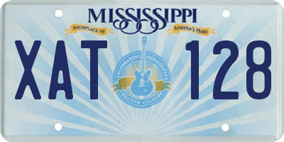 MS license plate XAT128