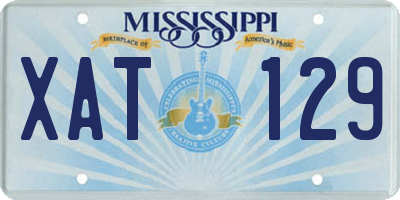 MS license plate XAT129