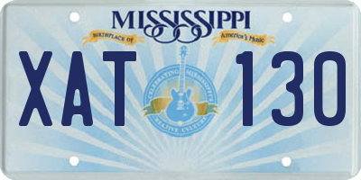 MS license plate XAT130