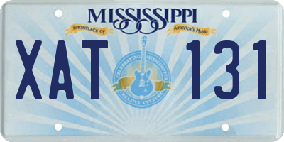 MS license plate XAT131