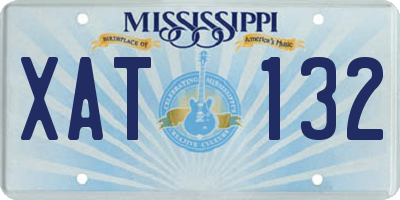 MS license plate XAT132
