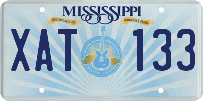 MS license plate XAT133