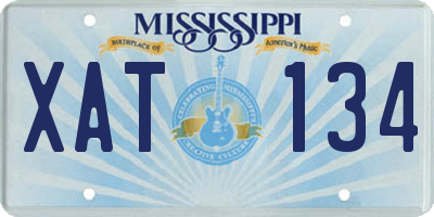 MS license plate XAT134